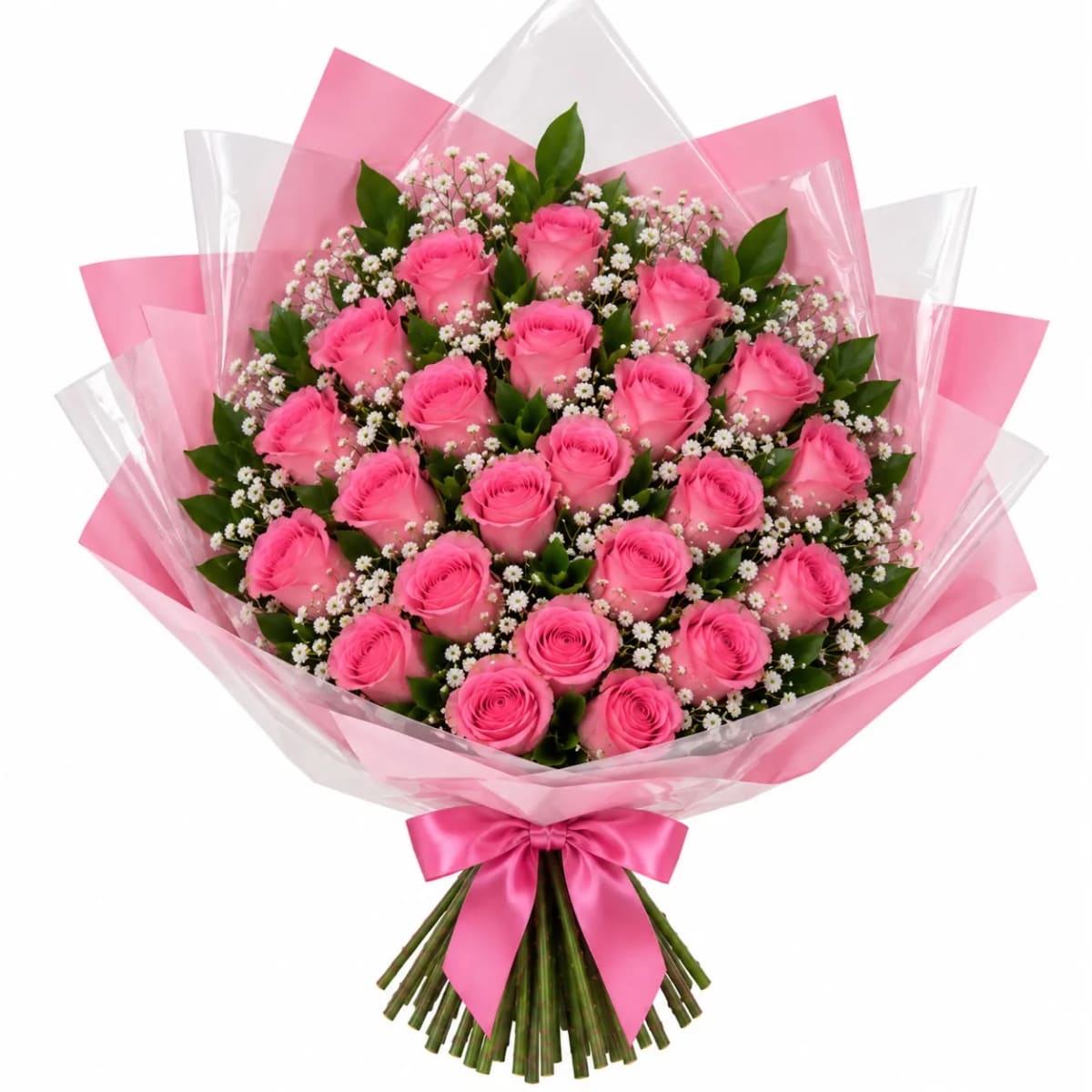 Buquê de 24 Rosas Pink