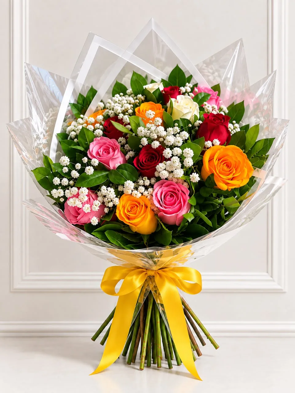 Buquê de 15 Rosas Coloridas